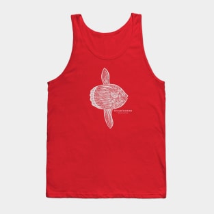 Ocean Sunfish or Mola with Common and Scientific Names - fish art Tank Top